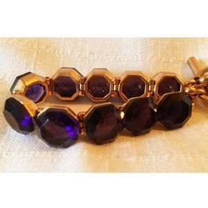 Kenneth Cole purple gem like stone bracelet